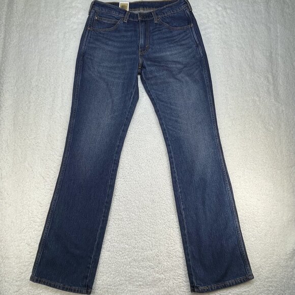 Levis Jeans Mens 537 31x34 Western Bootcut Dark Wash Mid Rise Denim NWT - Picture 2 of 13